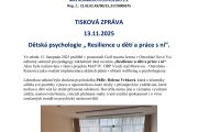 Tisková zpráva: Dětská psychologie - Resilience u dětí a práce s ní 13.11.2025 