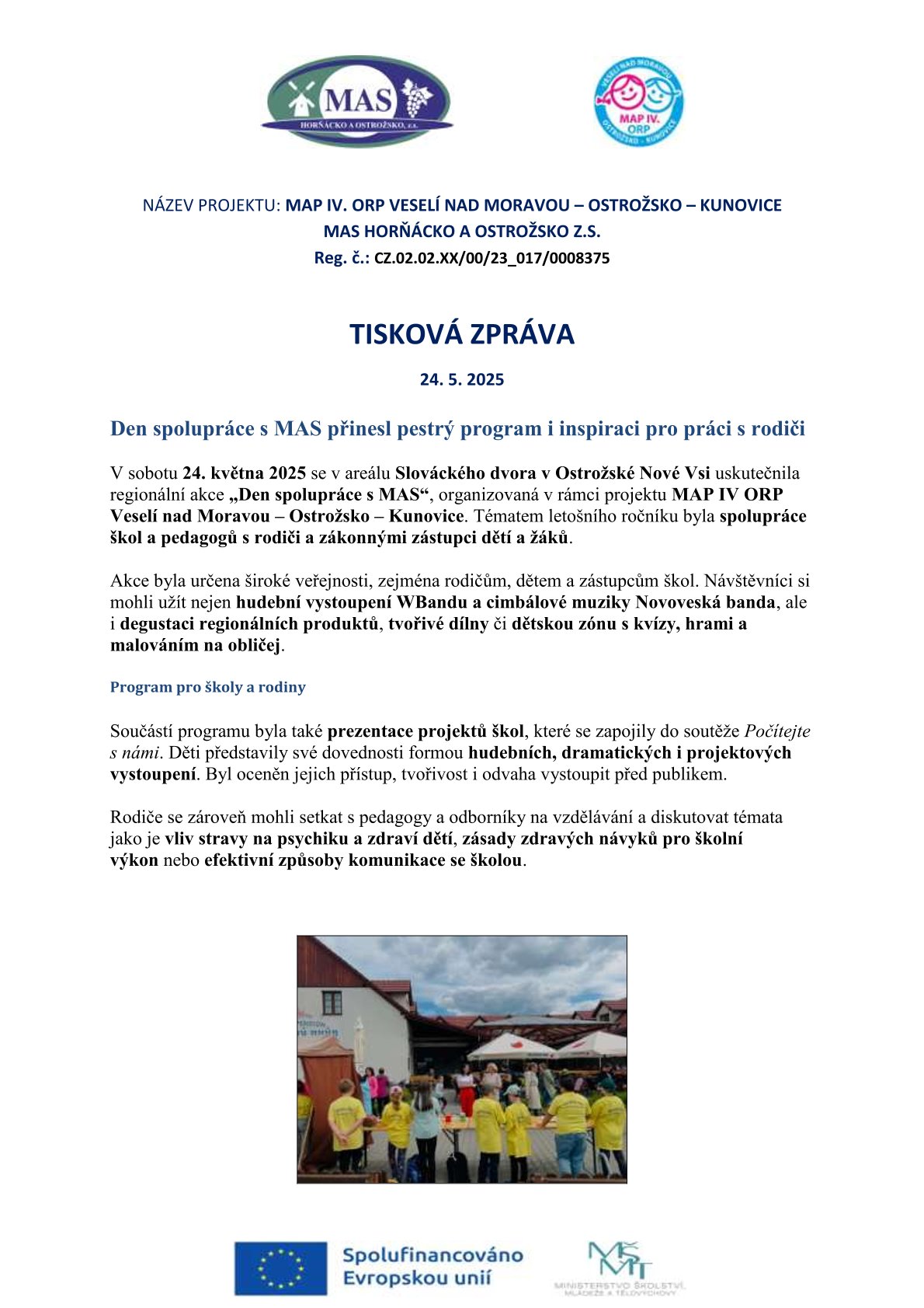 Den spolupráce s MAS přinesl pestrý program i inspiraci pro práci s rodiči